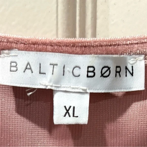 Baltic Born Elegant Rose Pink velvet wrap Dress bridesmaid wedding XL - Picture 2 of 10